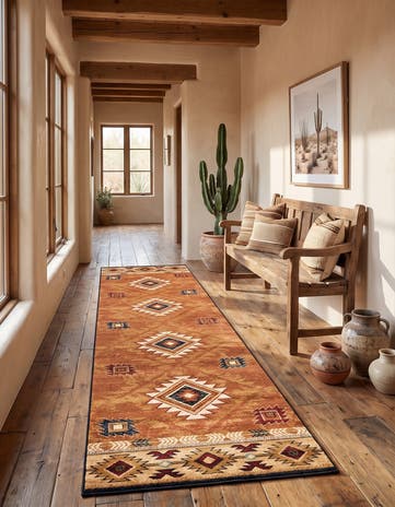 Brick Pioneer Runner Rug