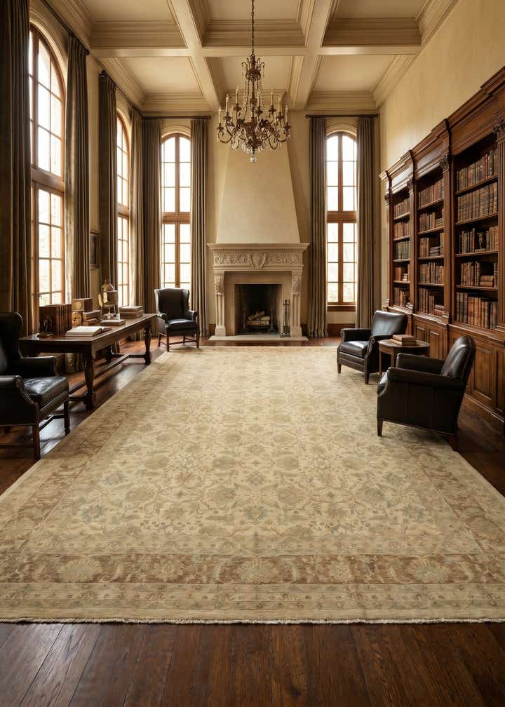 18' x 25' 6 Hand Knotted Peshawar Ziegler Rug