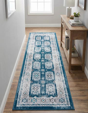 Blue Aarhus Runner Rug