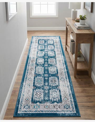 Blue Aarhus Runner Rug