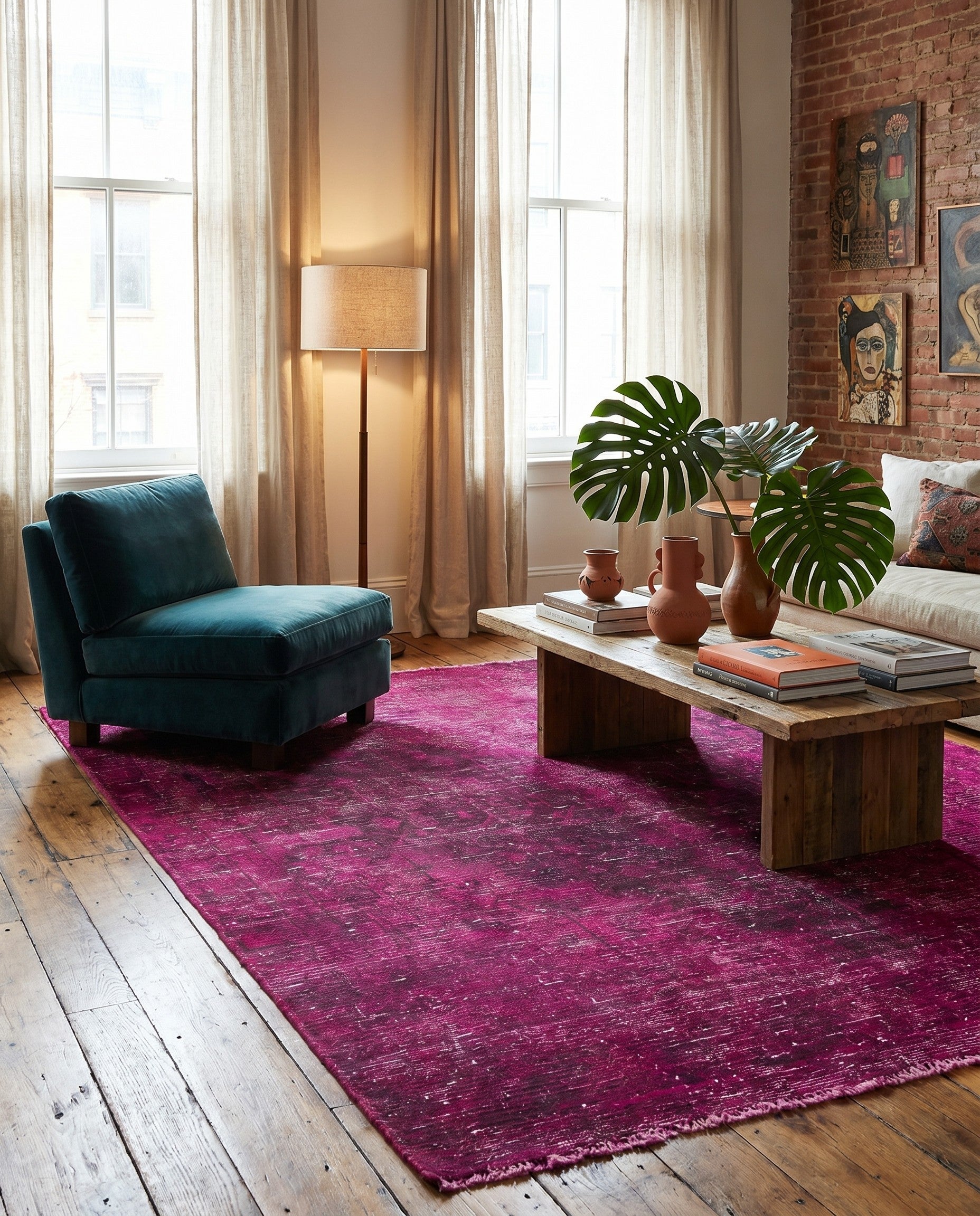 5' 1 x 6' Hand Knotted Ultra Vintage Persian Wool Rug