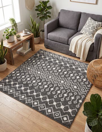4' x 4' Moroccan Trellis Square Rug