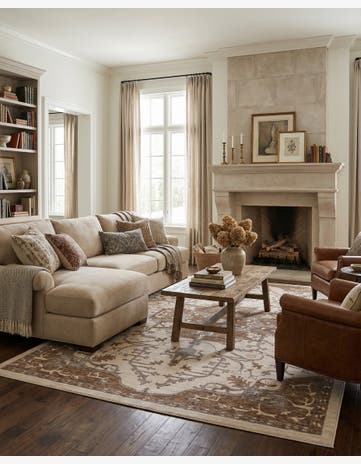 Beige and Ivory Grand Tradition Rug