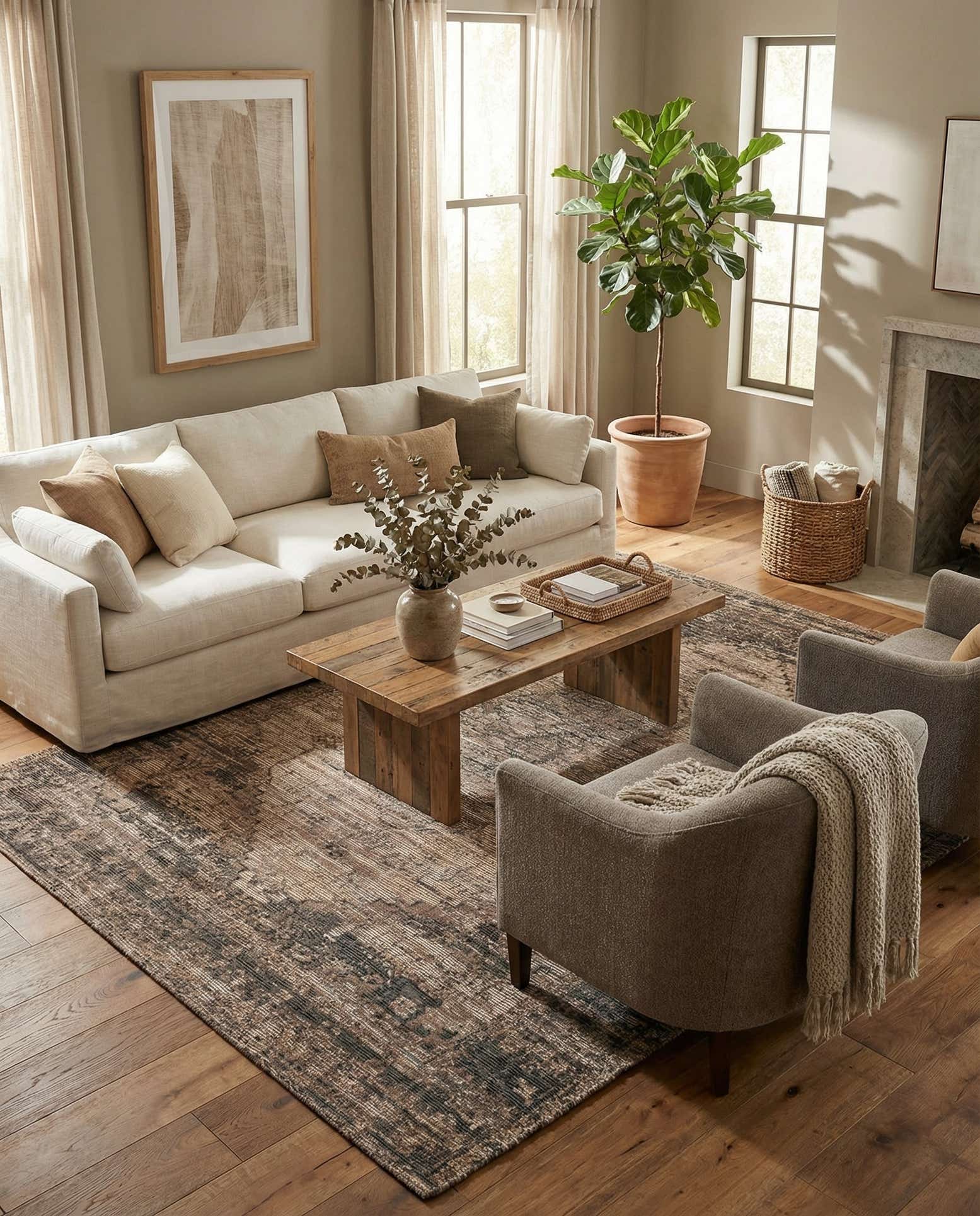 9' x 12' Hand Woven Chenille Jute Rug