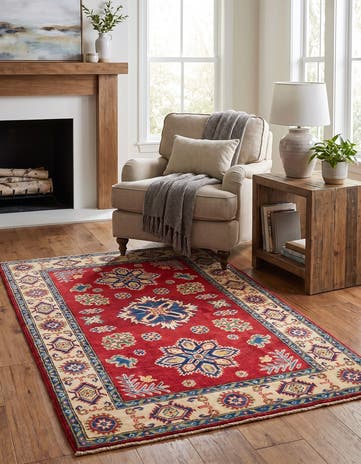 3' 4 x 5' Hand Knotted Kazak Rug