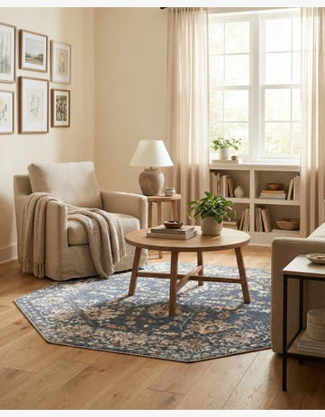 Blue Oregon Octagon Rug