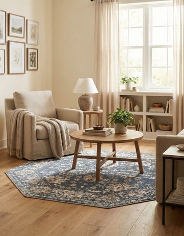 Blue Oregon Octagon Rug