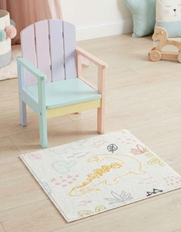 2' 2 x 2' 11 Dinosaur Whimsy Kids Rug