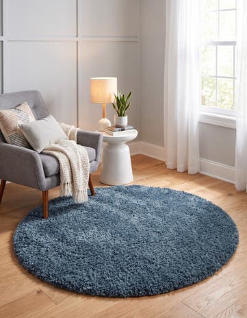 4' x 4' Zermatt Shag Round Rug