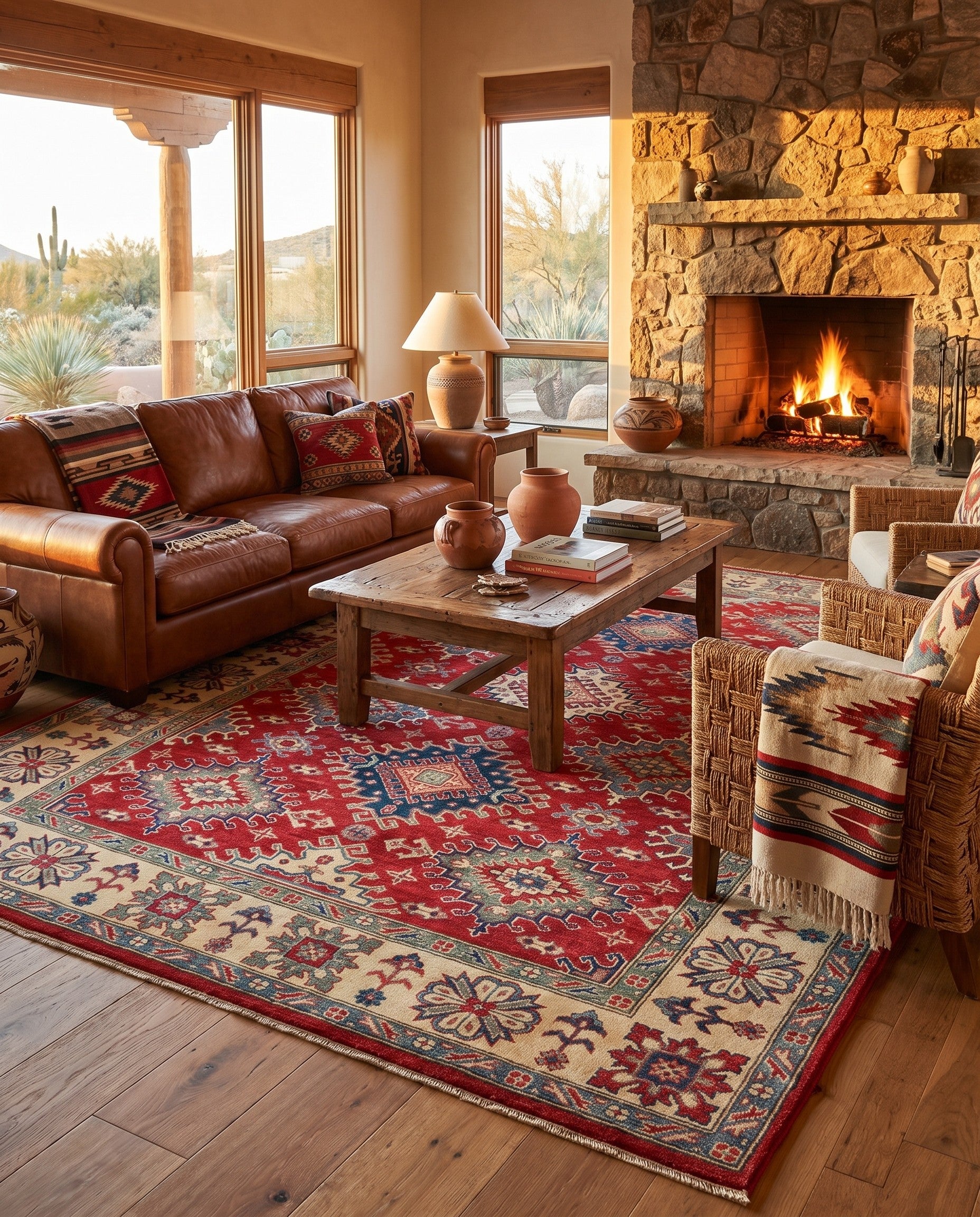 6' 9 x 9' 9 Hand Knotted Kazak Rug