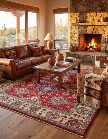 6' 9 x 9' 9 Hand Knotted Kazak Rug