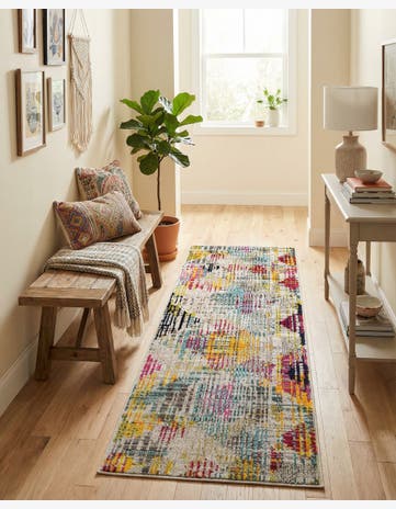 Washable Spectrum Runner Rug