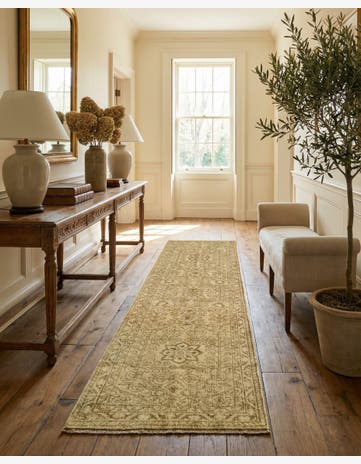 2' 5 x 8' 1 Hand Knotted Oushak Wool Runner Rug