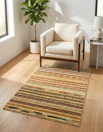 2' 9 x 4' Hand Knotted Modern Ziegler Rug
