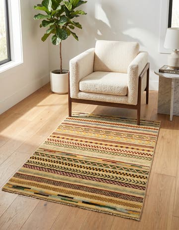 2' 9 x 4' Hand Knotted Modern Ziegler Rug