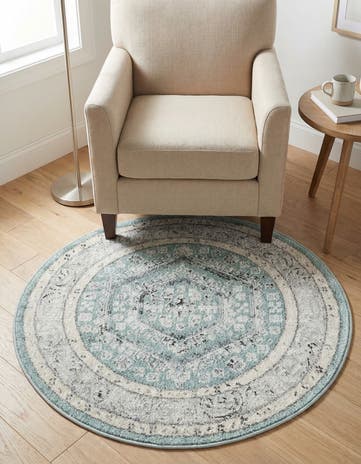 Aqua Aurelia Round Rug