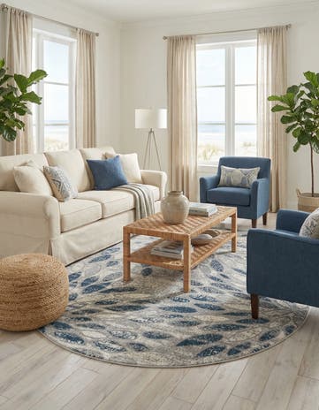 Gray Charleston Oval Rug
