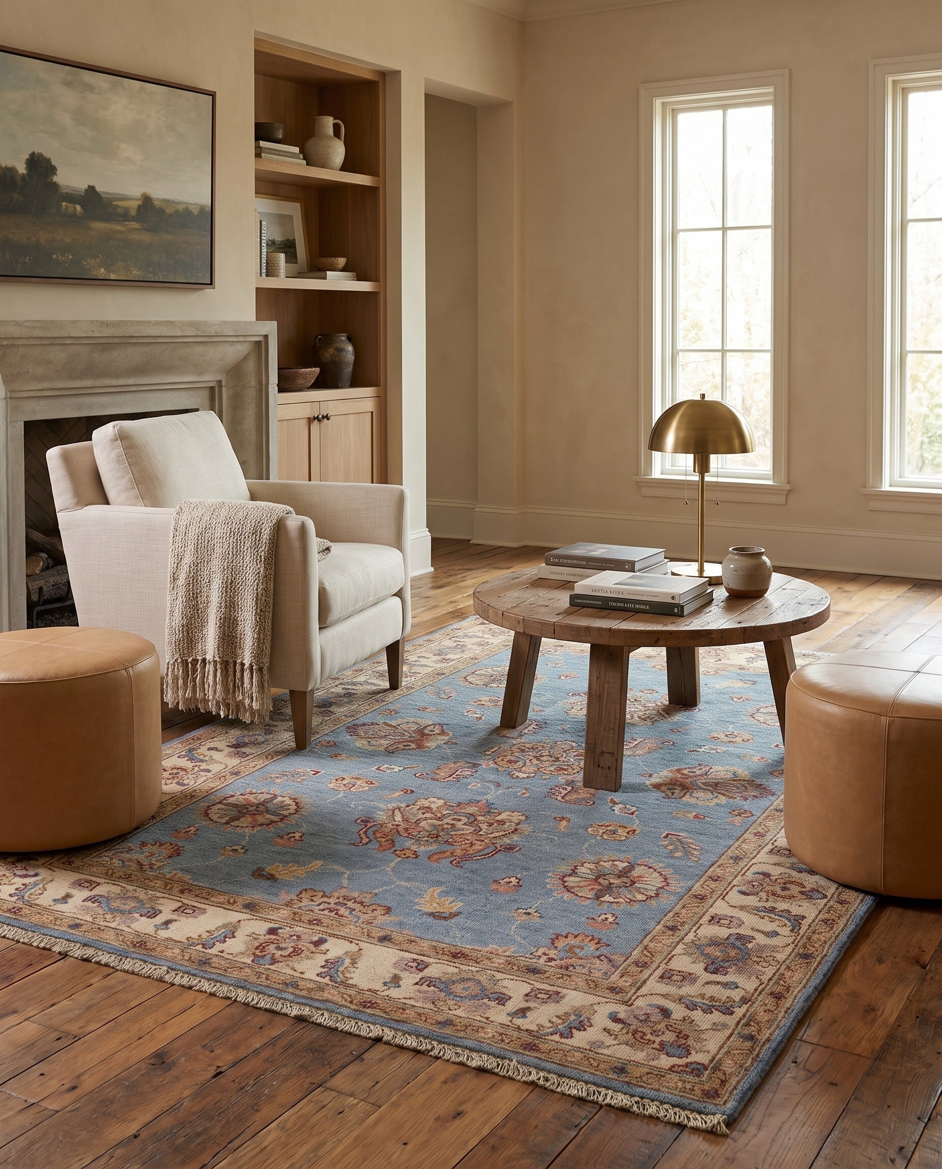 3' 6 x 5' Hand Knotted Ziegler Rug
