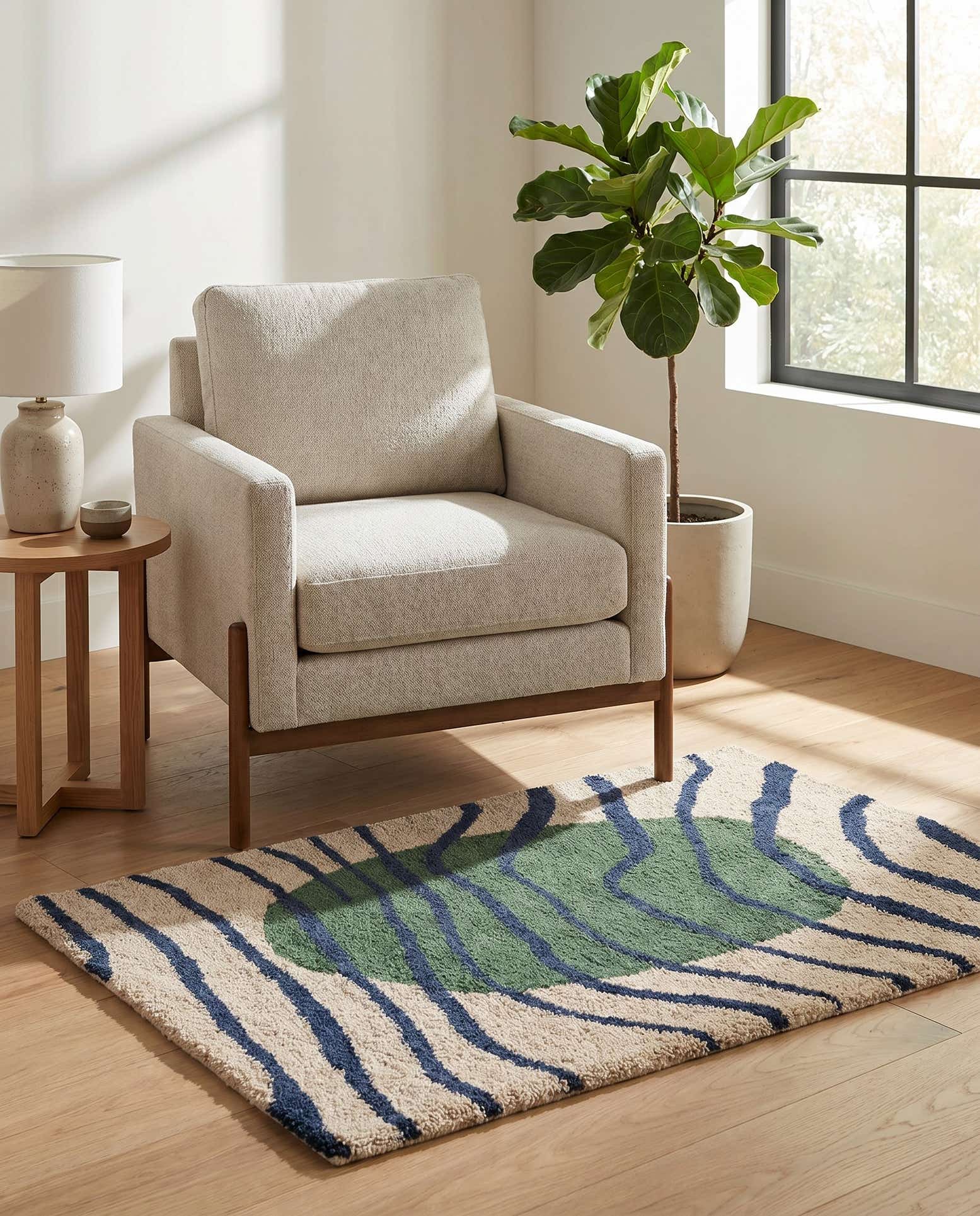 3' 3 x 5' 3 Handtufted Wool Rug