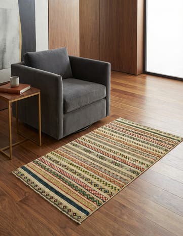 2' 9 x 4' Hand Knotted Modern Ziegler Rug