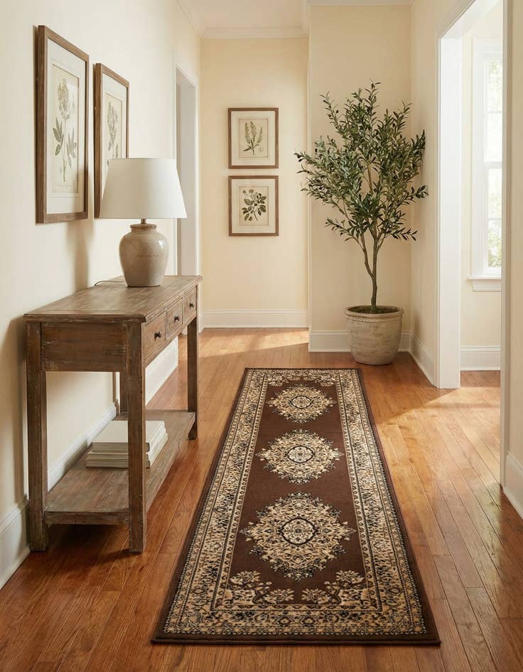 Detail image of 2' 7 x 10' Mashad Design Runner Rug