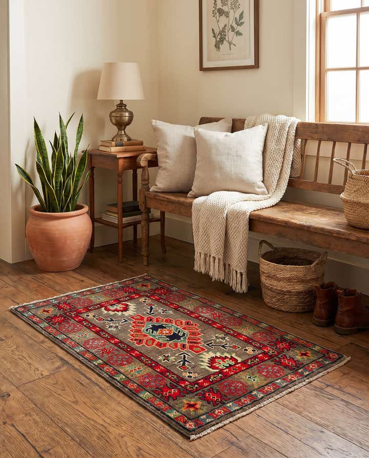 60cm x 95cm Hand Knotted Kazak Rug