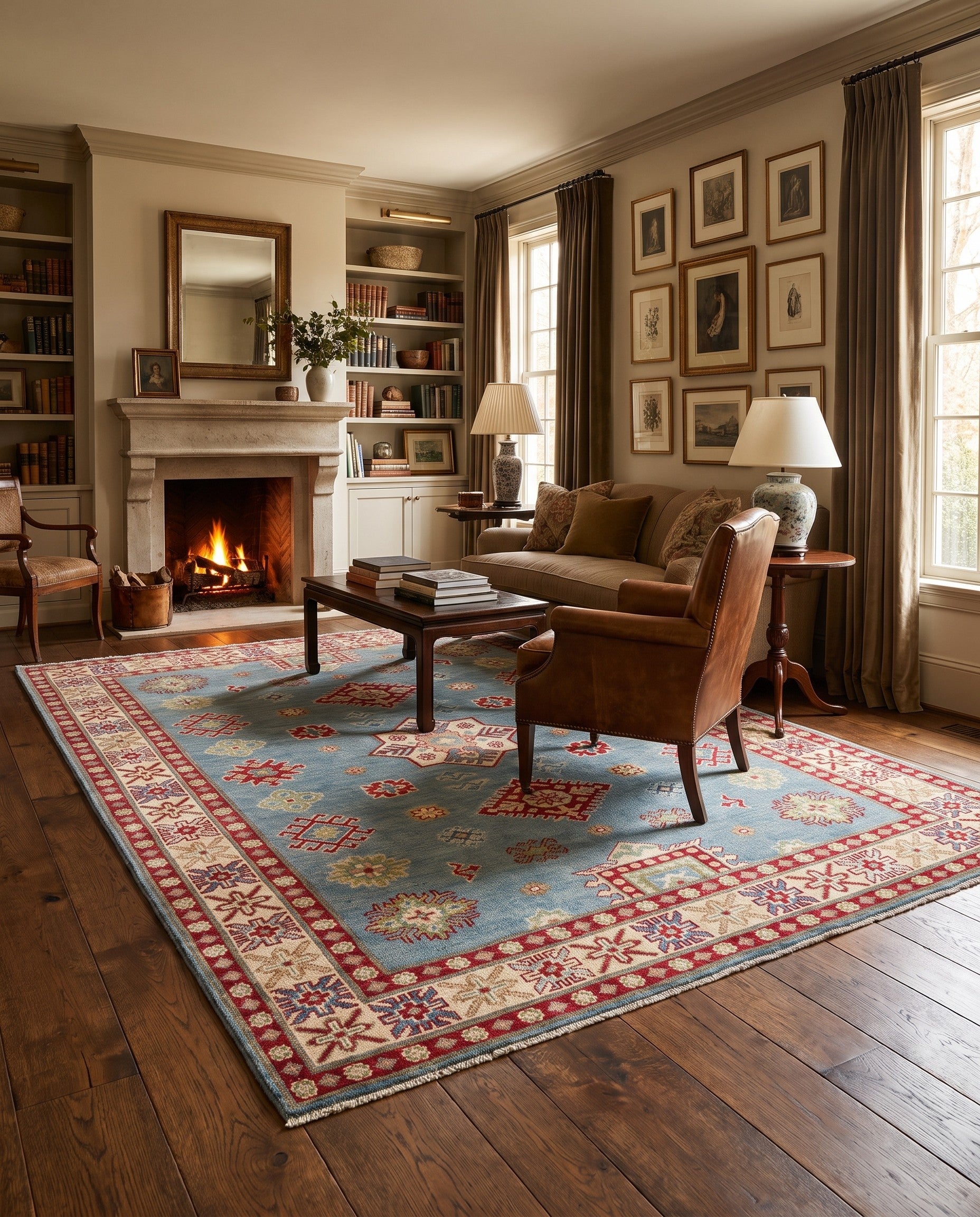 5' 1 x 6' 10 Hand Knotted Kazak Rug