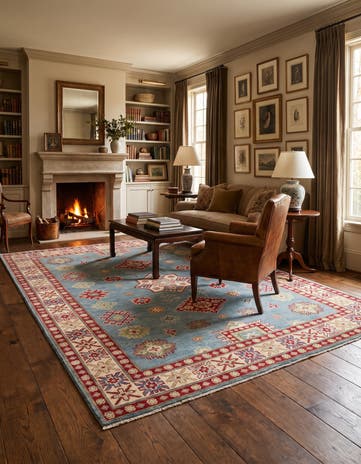 5' 1 x 6' 10 Hand Knotted Kazak Rug