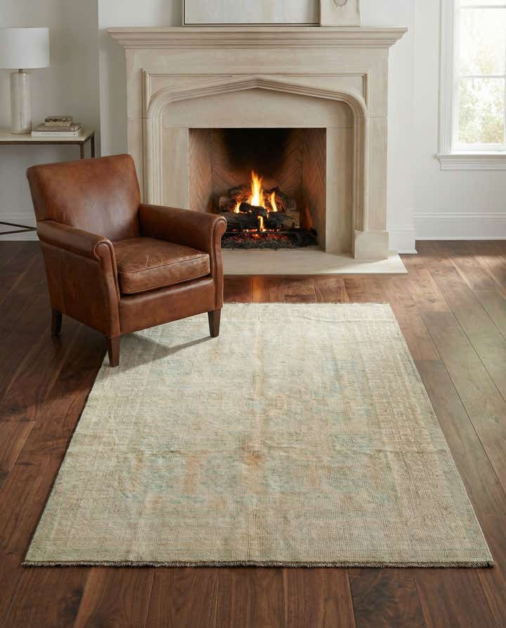 3' 10 x 6' 2 Hand Knotted Oushak Wool Rug