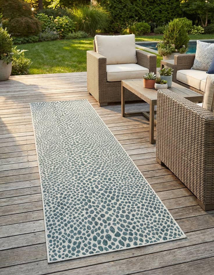 Detail image of 2' 7 x 10' Easy-Clean Jill Zarin Indoor / Outdoor Runner Rug