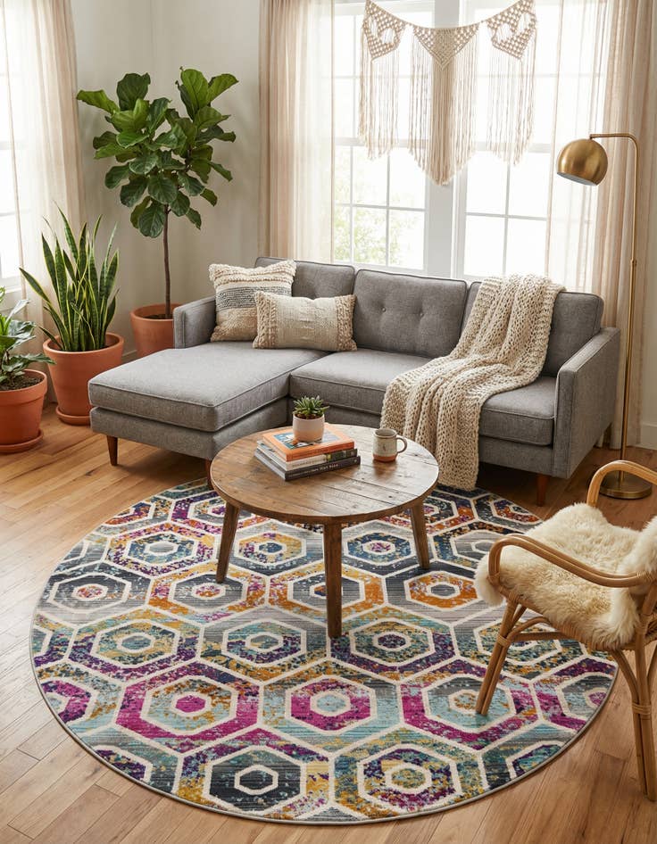 Detail image of 5' 2 x 5' 2 Malibu Round Rug