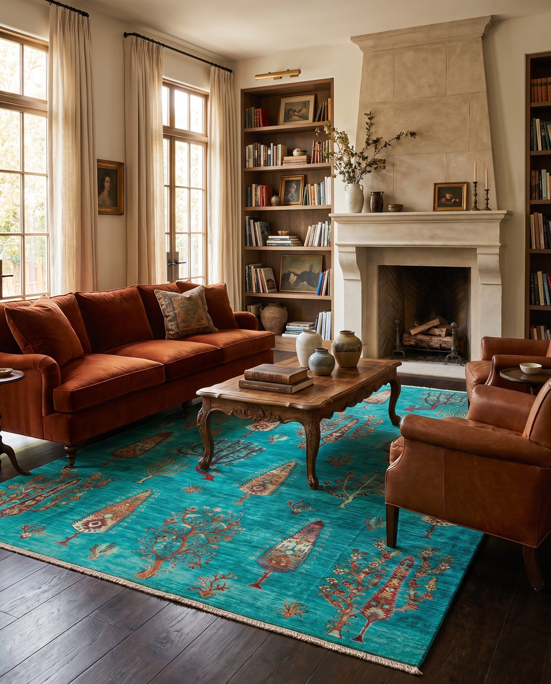 6' 11 x 9' 11 Hand Knotted Ariana Ziegler Rug
