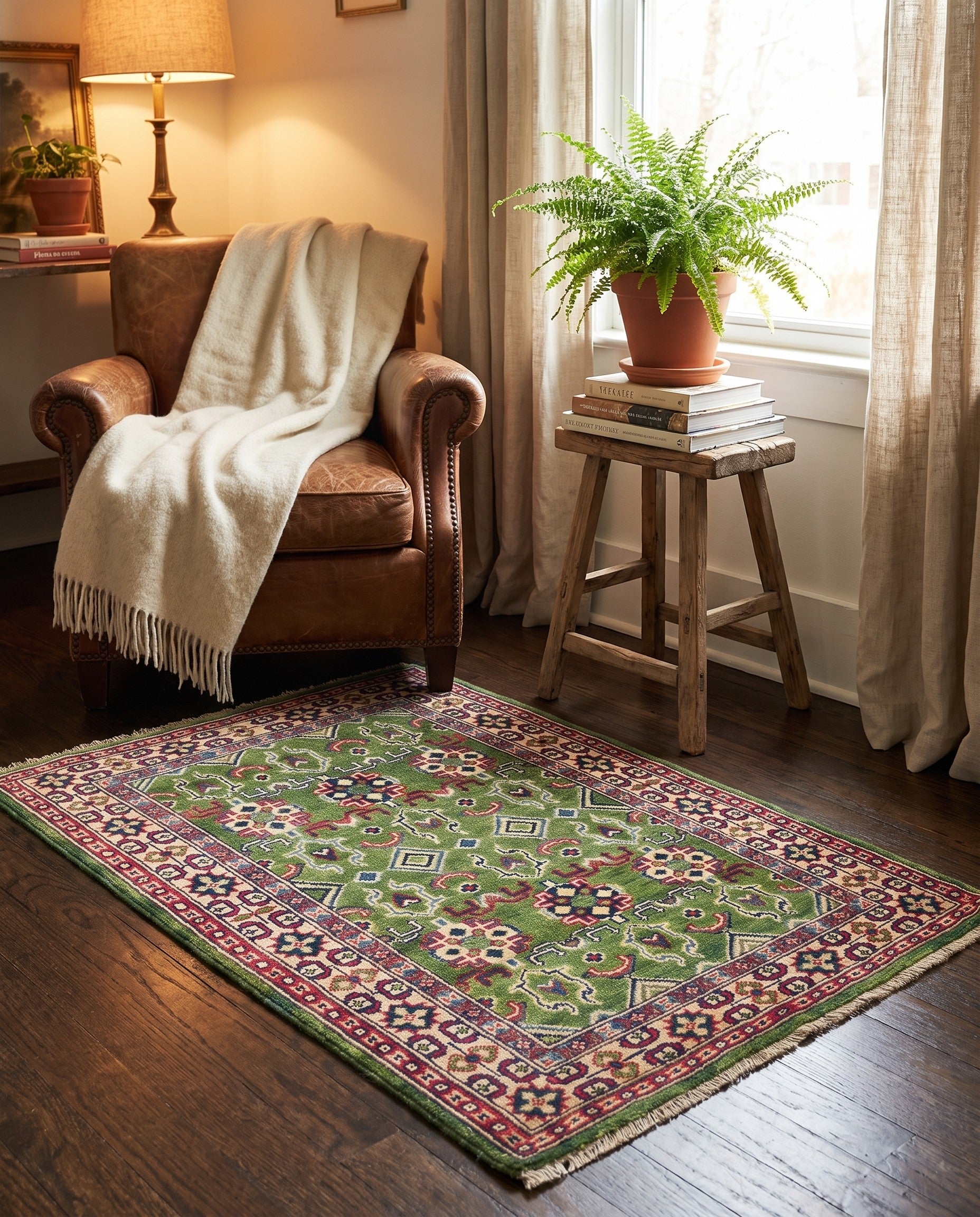2' 9 x 4' 2 Hand Knotted Kazak Rug