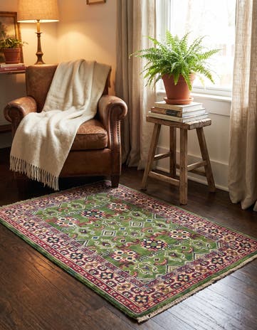 2' 9 x 4' 2 Hand Knotted Kazak Rug