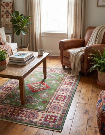 2' 10 x 4' 2 Hand Knotted Kazak Rug