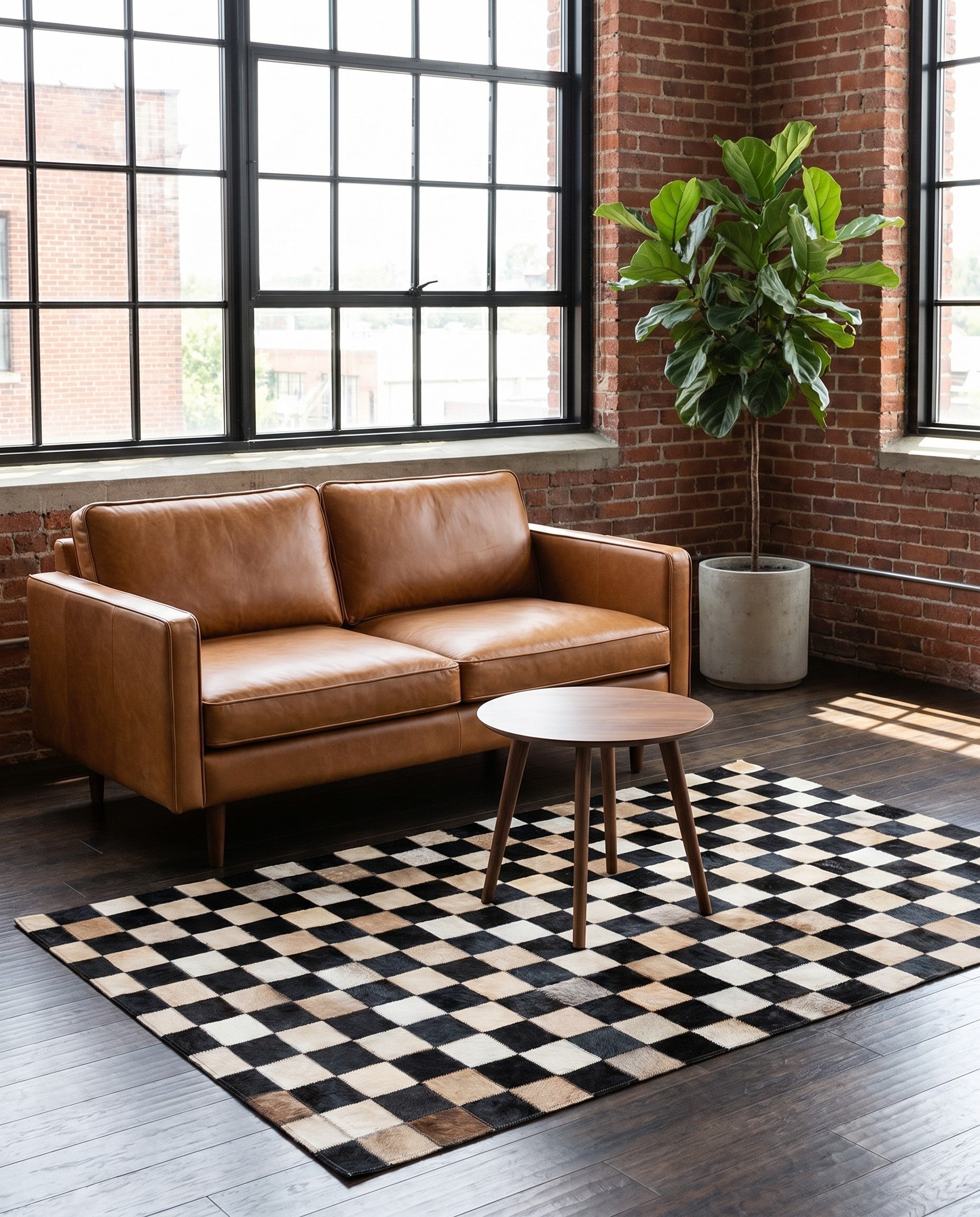 3' 11 x 5' 11 Cowhide Stocks Rug
