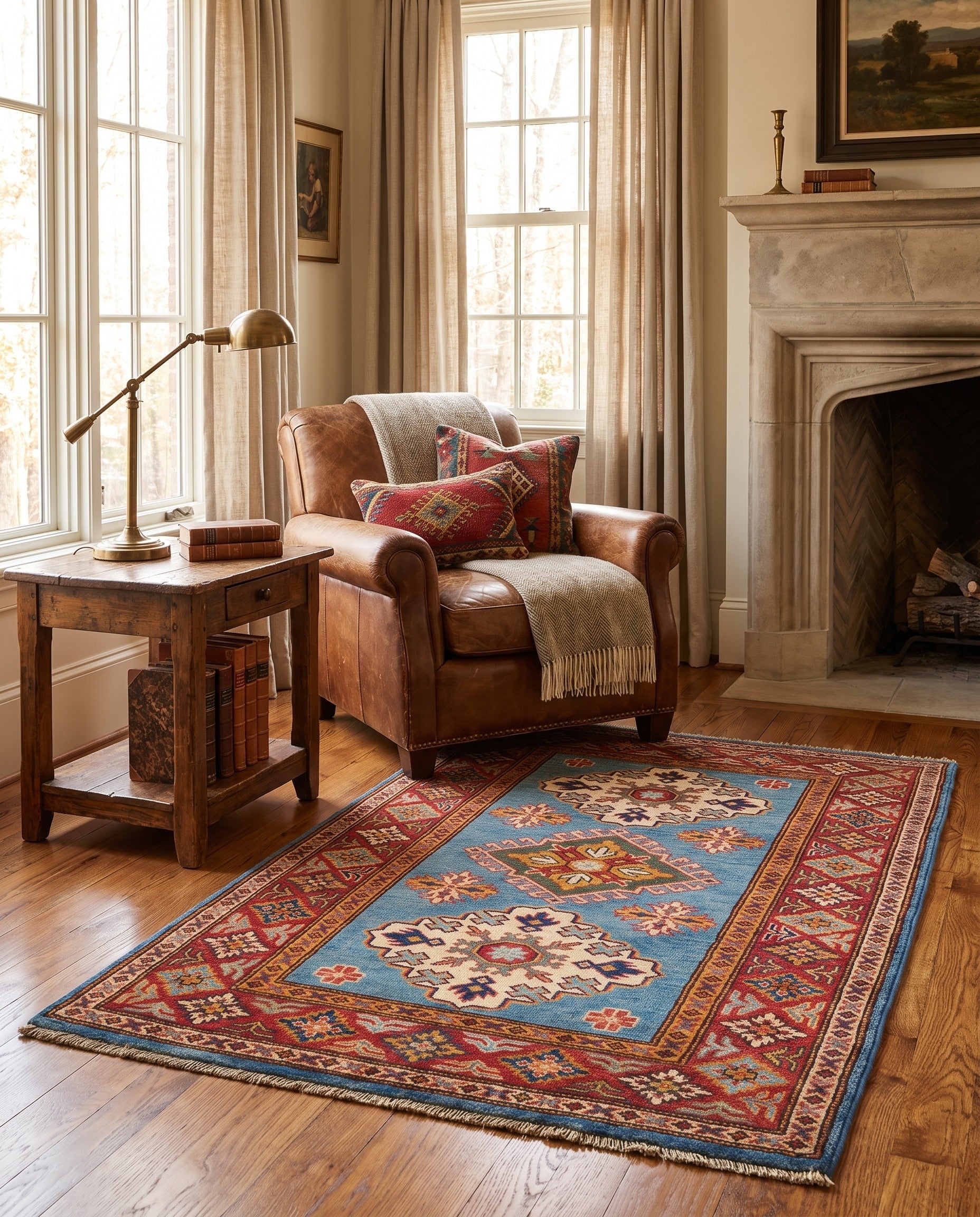 2' 8 x 4' 3 Hand Knotted Kazak Rug