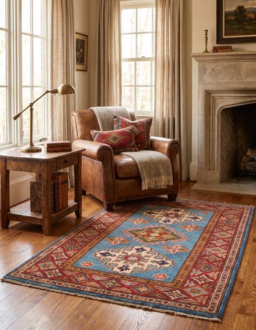2' 8 x 4' 3 Hand Knotted Kazak Rug