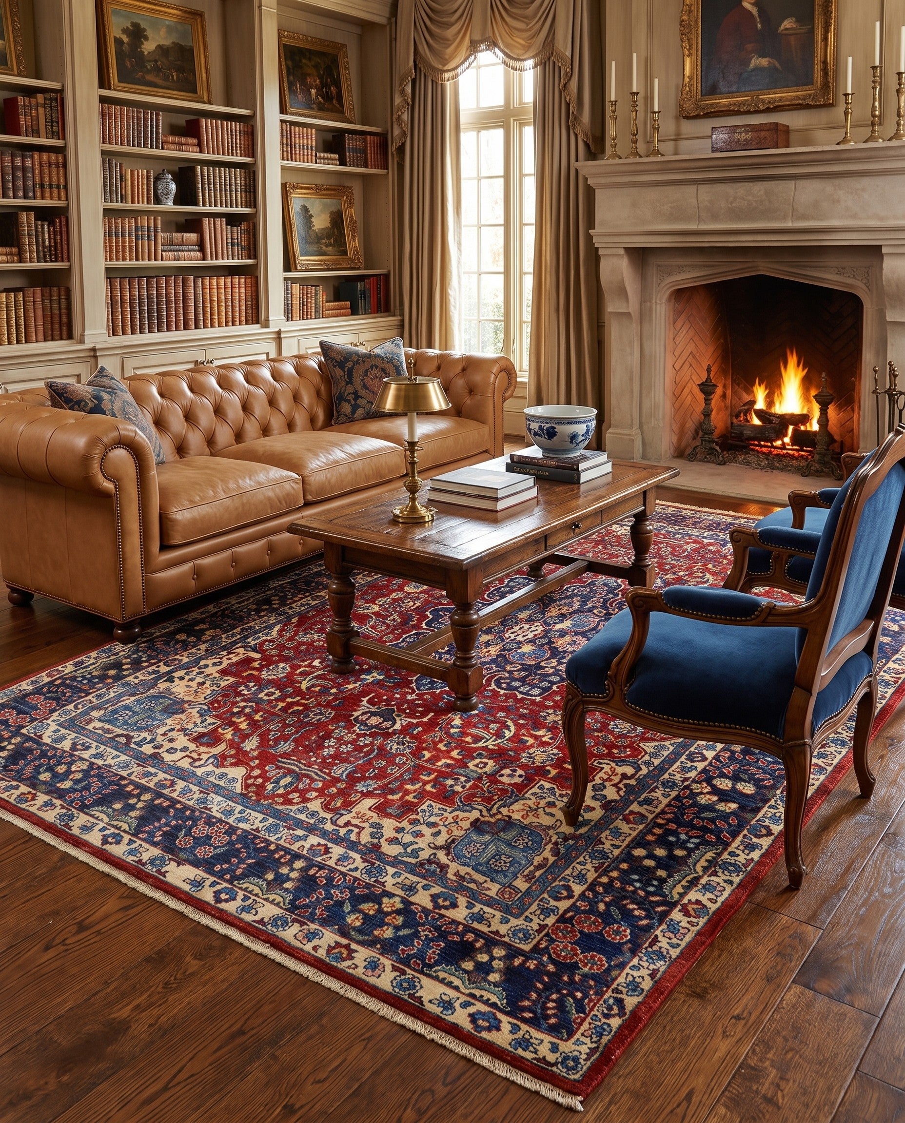6' 9 x 9' 11 Hand Knotted Heriz Rug