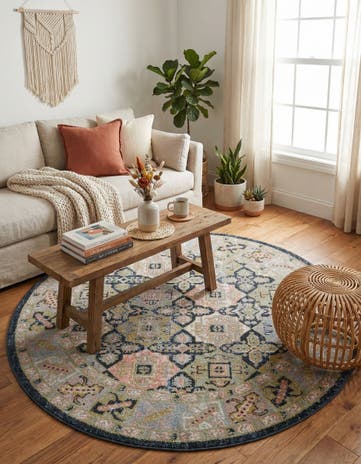5' 3 x 5' 3 Kamala Washable Round Rug