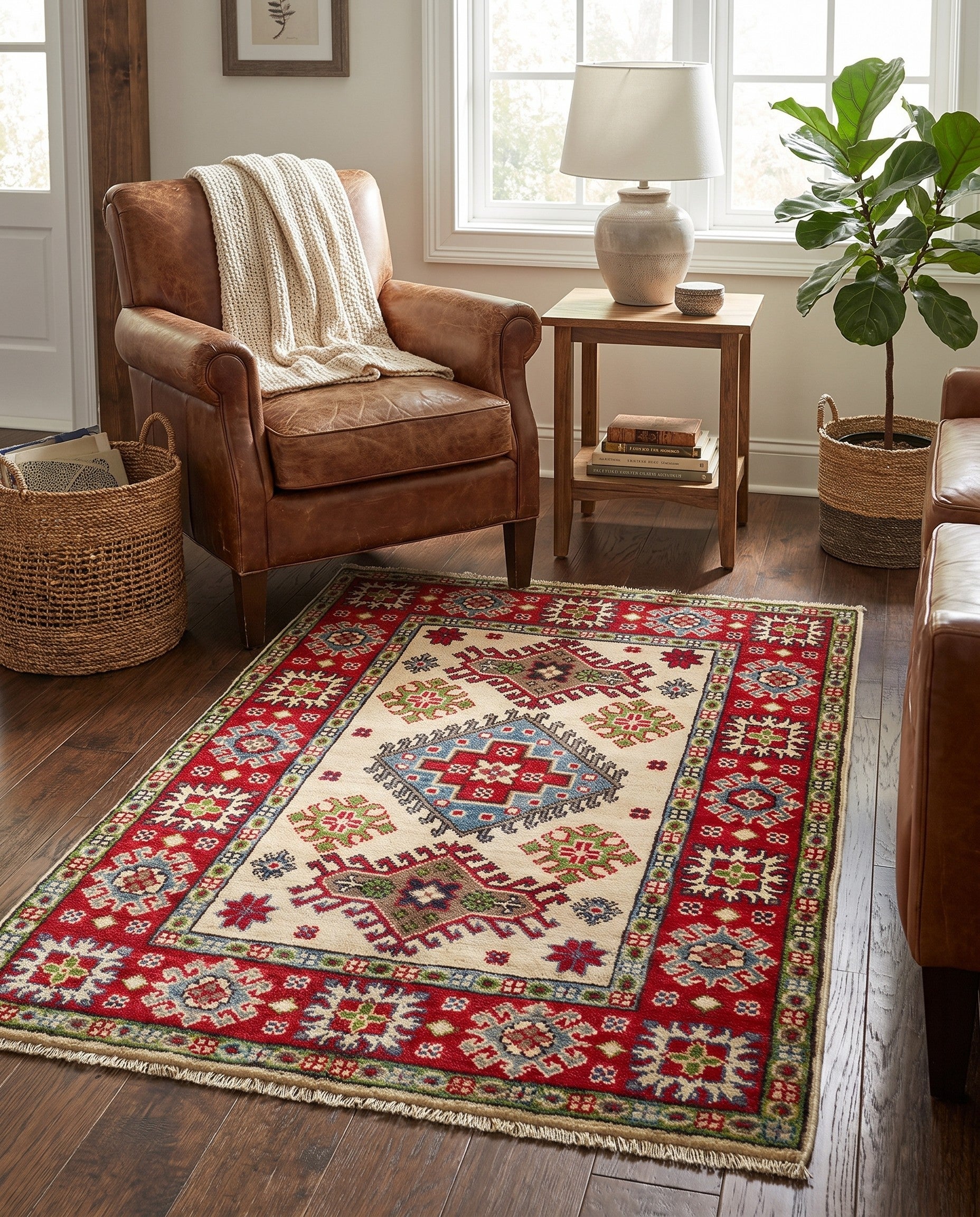 2' 8 x 4' 2 Hand Knotted Kazak Rug