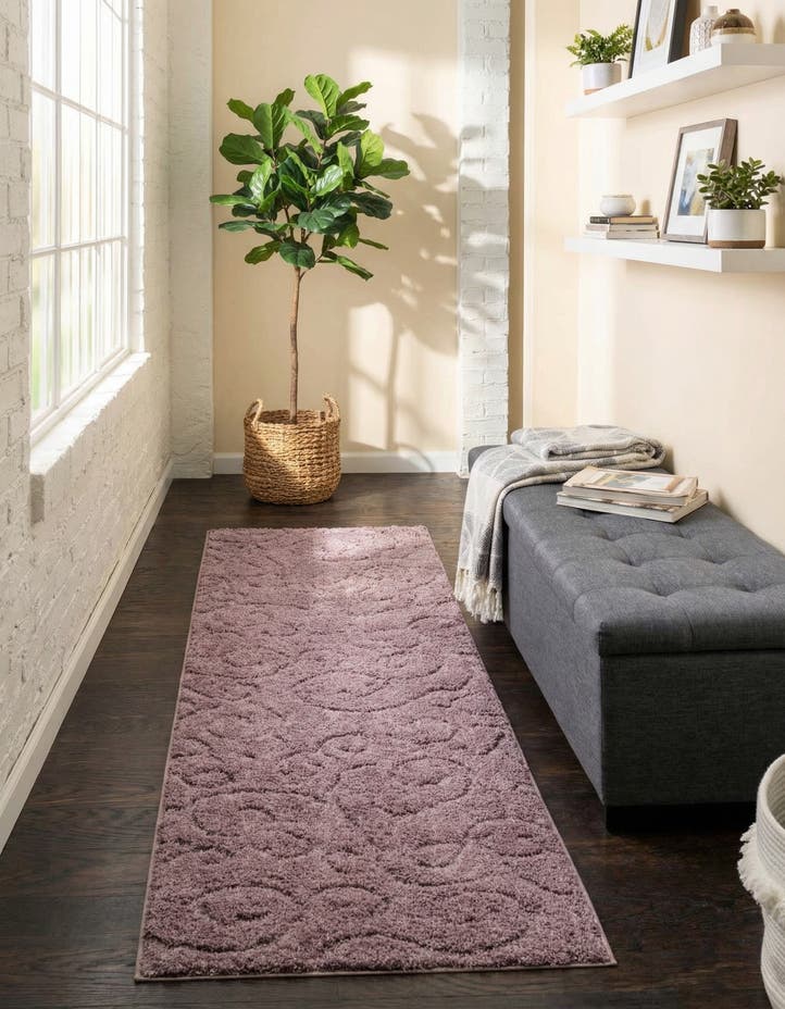 2' x 6' 9 Botanical Shag Runner Rug