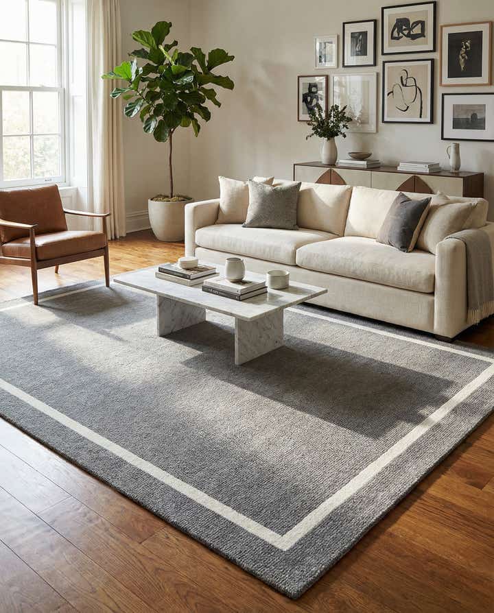 9' x 12' Jill Zarin Border Wool Rug