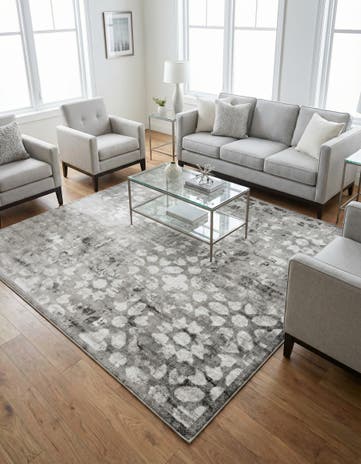 Dark Gray Monaco Square Rug