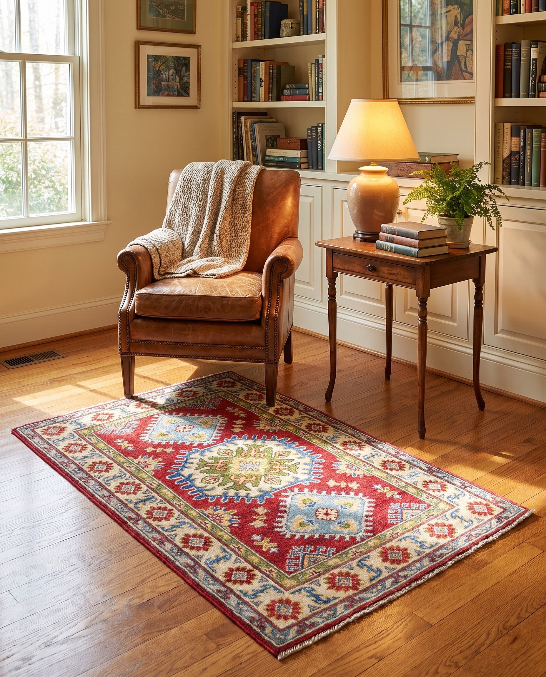 2' 7 x 4' 2 Hand Knotted Kazak Rug