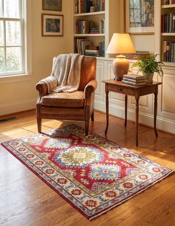 2' 7 x 4' 2 Hand Knotted Kazak Rug