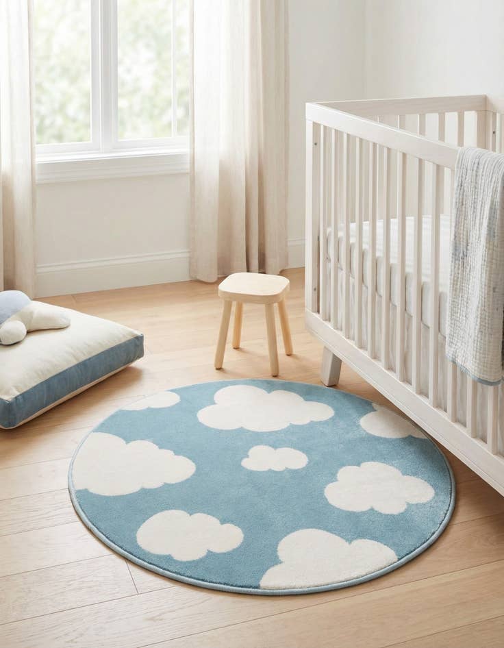 Detail image of 3' x 3' Whimsy Kids Round Rug