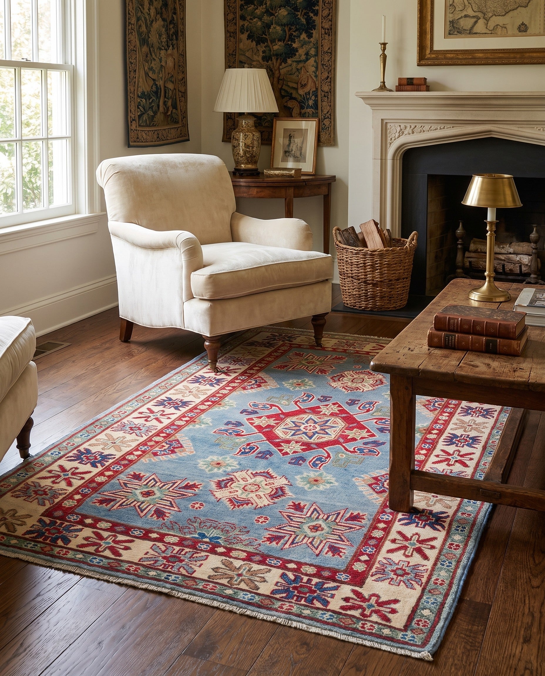 3' 8 x 5' 5 Hand Knotted Kazak Rug