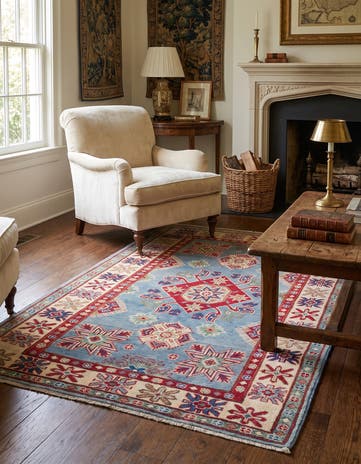 3' 8 x 5' 5 Hand Knotted Kazak Rug