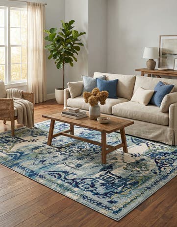 8' x 10' Washable Fleur Rug